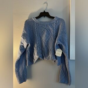Blue Cropped Altar’d State Sweater